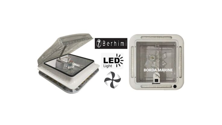 BERHİMİ TAVAN HAVALANDIRMA HEKİ 32×32 CM **LEDLİ, FANLI** 12V